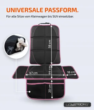 LIONSTRONG Beschermmat Autostoel ISOFIX Waterdicht Roze — miniatuur 6