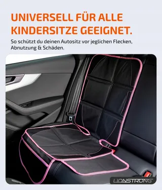 LIONSTRONG Beschermmat Autostoel ISOFIX Waterdicht Roze — miniatuur 2
