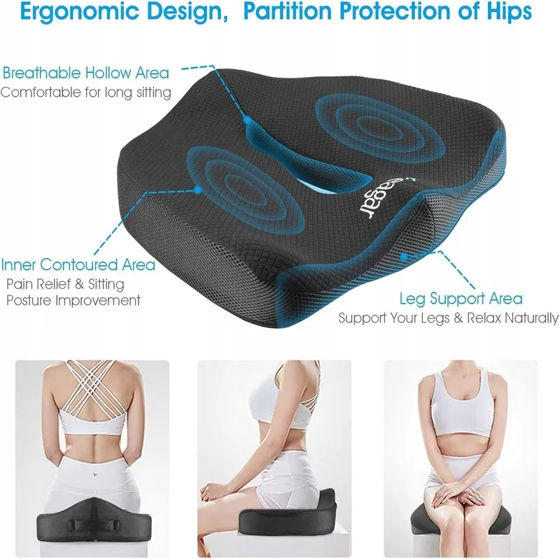 FEAGAR Gel Orthopedisch Ergonomisch Zitkussen 44x30cm — foto 3