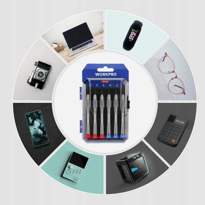 WORKPRO Mini Schroevendraaierset 6-delig Precisie Magnetisch — foto 9