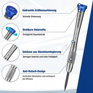 WORKPRO Mini Schroevendraaierset 6-delig Precisie Magnetisch — miniatuur 4