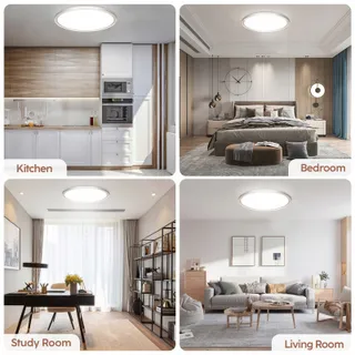 AISUTHA LED Plafondlamp 24W 2800LM Dimbaar Afstandsbediening IP54 — miniatuur 8