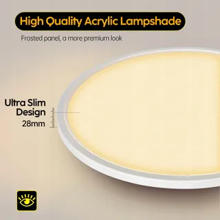 AISUTHA LED Plafondlamp 24W 2800LM Dimbaar Afstandsbediening IP54 — miniatuur 5