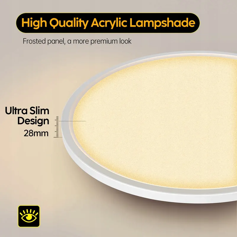 AISUTHA LED Plafondlamp 24W 2800LM Dimbaar Afstandsbediening IP54 — foto 5