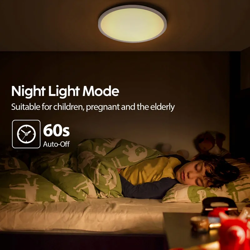 AISUTHA LED Plafondlamp 24W 2800LM Dimbaar Afstandsbediening IP54 — foto 7