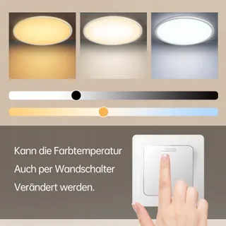 AISUTHA LED Plafondlamp 24W 2800LM Dimbaar Afstandsbediening IP54 — miniatuur 9