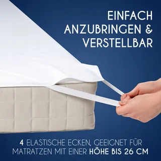 DREAMZIE Matrasbeschermer 70x190cm Waterdicht OEKO-TEX Ademend — miniatuur 4