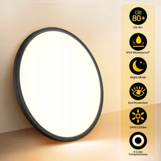 AISUTHA LED Plafondlamp 24W 2800LM Dimbaar 3000K-6500K IP54 — miniatuur 2