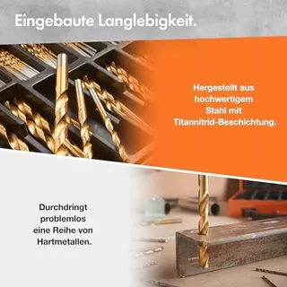 VONHAUS HSS Borenset 99-delig Titanium Hout Metaal Muur — miniatuur 3