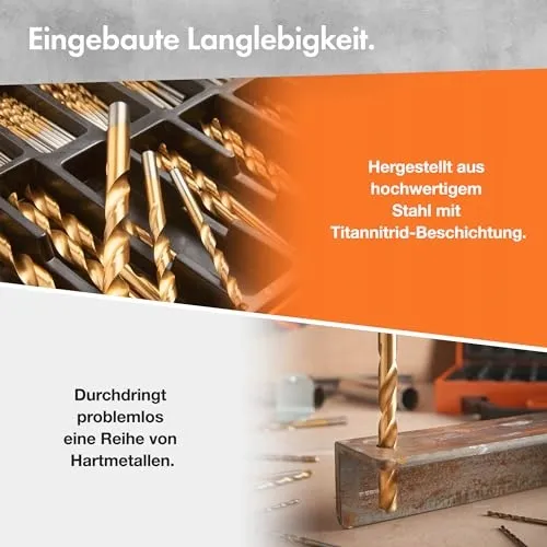 VONHAUS HSS Borenset 99-delig Titanium Hout Metaal Muur — foto 3