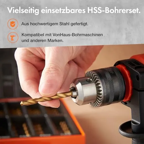 VONHAUS HSS Borenset 99-delig Titanium Hout Metaal Muur — foto 5