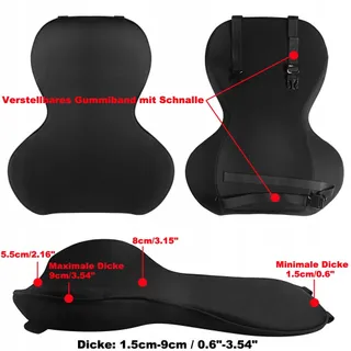 FOUNDCOOL Ergonomisch Lendenkussen Memory Foam Auto 54x43cm — miniatuur 8