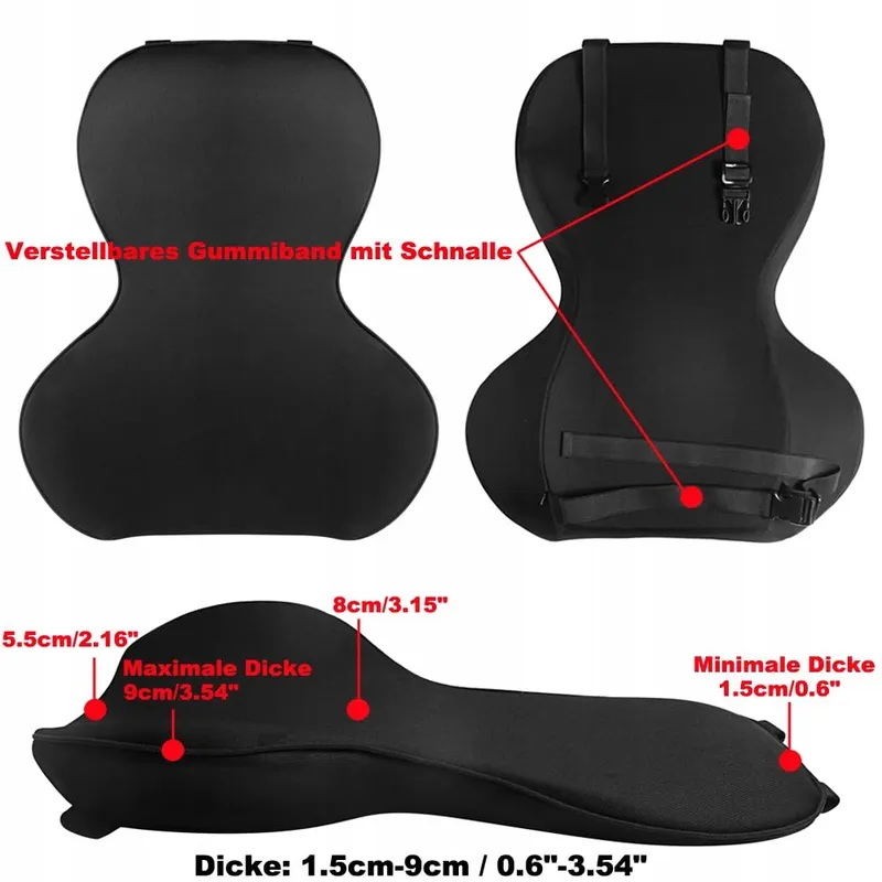 FOUNDCOOL Ergonomisch Lendenkussen Memory Foam Auto 54x43cm — foto 8