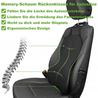 FOUNDCOOL Ergonomisch Lendenkussen Memory Foam Auto 54x43cm — miniatuur 4