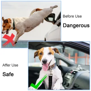 NUTABEVR Verstelbare Veiligheidsgordel Hond Kat Auto — miniatuur 2