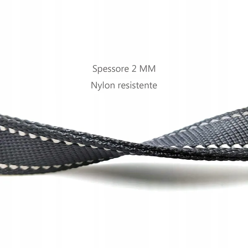 EYELEAF Hondenriem 1,8m Reflecterend Sterk Dubbele Handgreep Zwart — foto 4