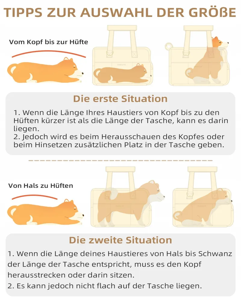 ONECUTE Draagtas Kleine Honden Katten Konijnen Opvouwbaar Grijs 34x16x25cm — foto 3