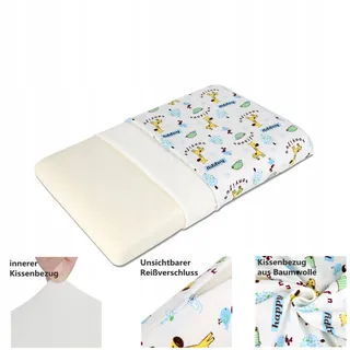 SIKAINI Kinderkussen 30x50 Memory Foam Oeko-Tex 3-8 Jaar — miniatuur 8