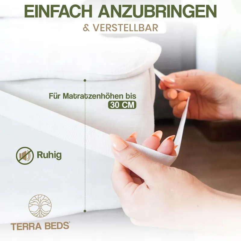 TERRA BEDS Matrasbeschermer 70x140cm Waterdicht Katoen OEKO-TEX — foto 4
