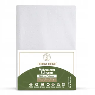TERRA BEDS Matrasbeschermer 70x140cm Waterdicht Katoen OEKO-TEX — miniatuur 2