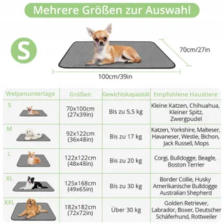 TAIKURA Wasbare Huisdiermat 70x100cm Super Absorberend Antislip — miniatuur 2