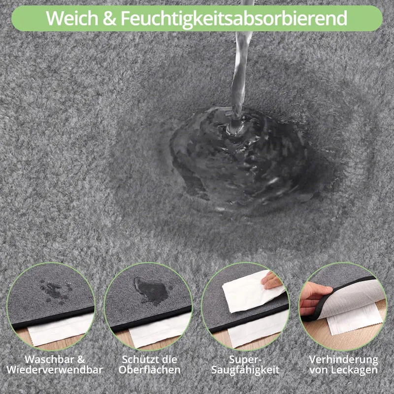 TAIKURA Wasbare Huisdiermat 70x100cm Super Absorberend Antislip — foto 4