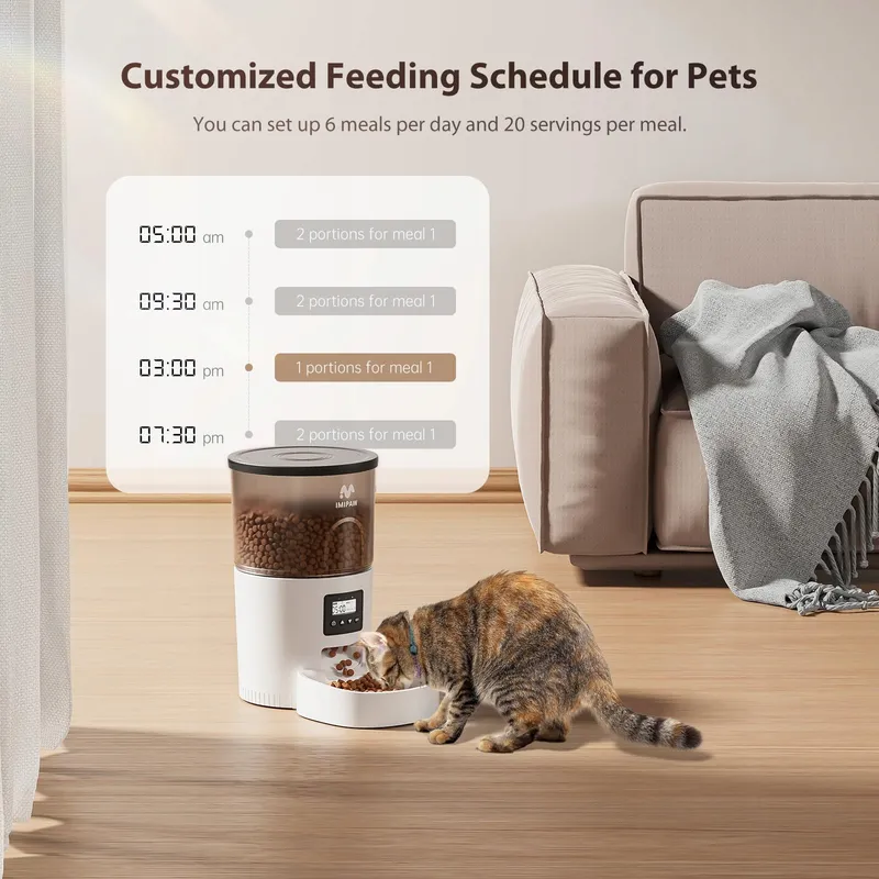 IMIPAW Automatische Voerbak Kat Hond Programmeerbare Timer — foto 4