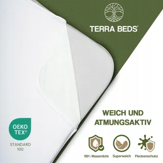 TERRA BEDS Matrasbeschermer 140x200cm Waterdicht Katoen OEKO-TEX — miniatuur 2