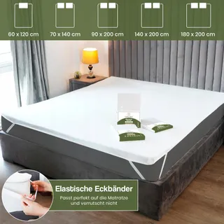 TERRA BEDS Matrasbeschermer 140x200cm Waterdicht Katoen OEKO-TEX — miniatuur 6