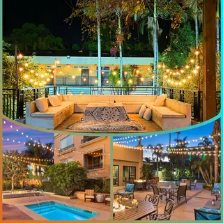 LED Lichtsnoer Buiten 30M 42 Lampjes Waterdicht Terras Tuin — miniatuur 9