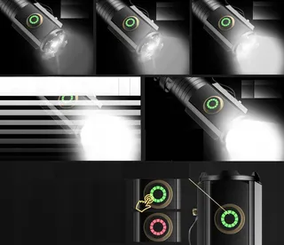 ASORT Mini LED Zaklamp 5000 Lumen 5 Modi IPX6 Waterdicht — miniatuur 10