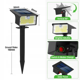 NIPIFY Solarlamp met Bewegingssensor Buiten Koud Wit 6 Stuks — miniatuur 7