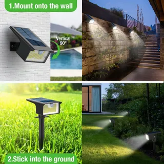 NIPIFY Solarlamp met Bewegingssensor Buiten Koud Wit 6 Stuks — miniatuur 3