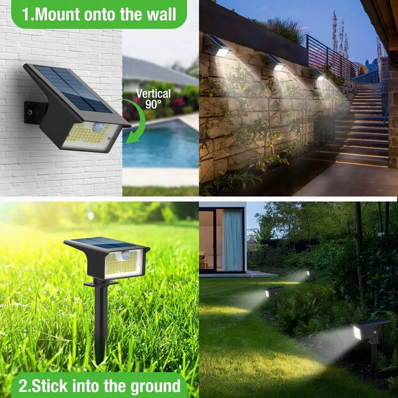 NIPIFY Solarlamp met Bewegingssensor Buiten Koud Wit 6 Stuks — foto 3