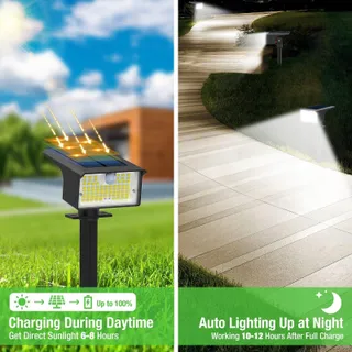 NIPIFY Solarlamp met Bewegingssensor Buiten Koud Wit 6 Stuks — miniatuur 4