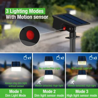 NIPIFY Solarlamp met Bewegingssensor Buiten Koud Wit 6 Stuks — miniatuur 2