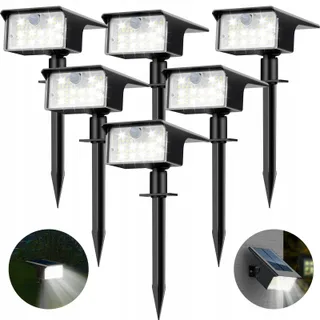 NIPIFY Solarlamp met Bewegingssensor Buiten Koud Wit 6 Stuks — miniatuur 1