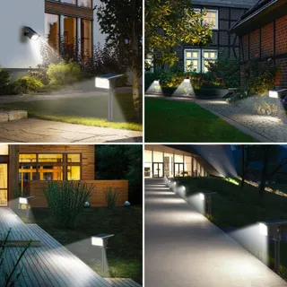 NIPIFY Solarlamp met Bewegingssensor Buiten Koud Wit 6 Stuks — miniatuur 6