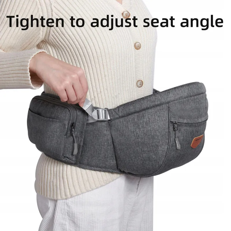SUNVENO Ergonomische Heupdrager Baby 0-20kg Grijs — foto 2
