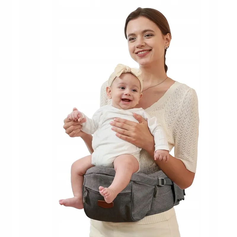 SUNVENO Ergonomische Heupdrager Baby 0-20kg Grijs — foto 9