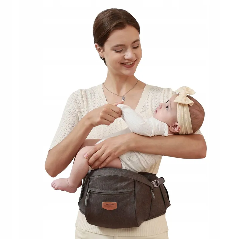 SUNVENO Ergonomische Heupdrager Baby 0-20kg Grijs — foto 3