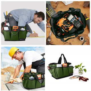 HOUSOLUTION Tuingereedschapstas Stevig 12 Inch Groen — miniatuur 8