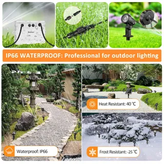 MEIHUA Solar Schijnwerper Afstandsbediening 2 Stuks IP66 — miniatuur 5