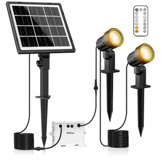 MEIHUA Solar Schijnwerper Afstandsbediening 2 Stuks IP66 — miniatuur 1
