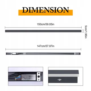 K-BRIGHT LED Wandlamp 45W IP65 150CM Warmwit Tuin Terras — miniatuur 7