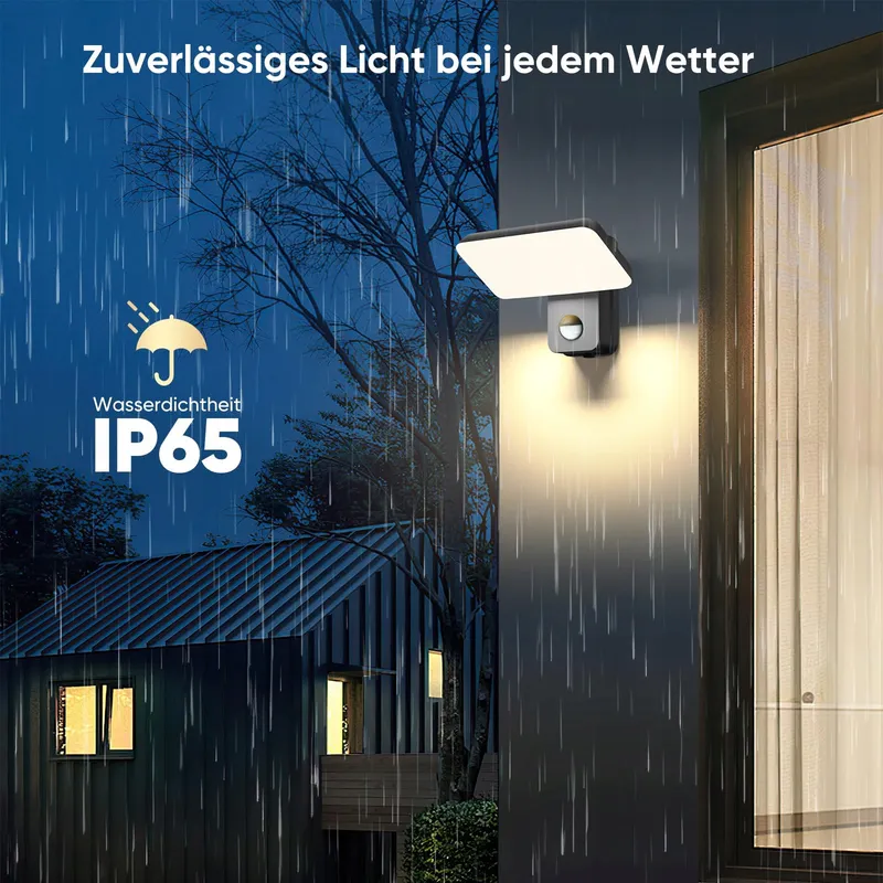 BRIGHTOWER LED Buitenlamp 24W Met Bewegingssensor IP65 Zwart — foto 4