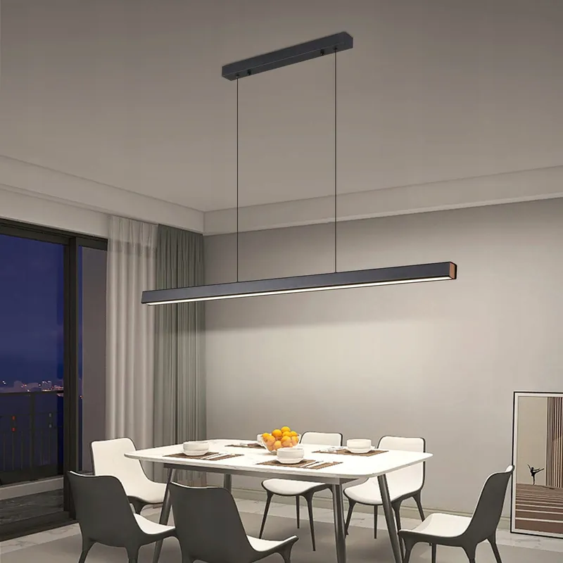 MIKERU Moderne LED Hanglamp Dimbaar 120cm 3 Kleuren Eetkamer — foto 7