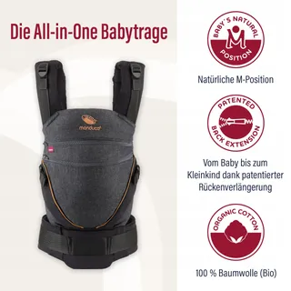 MANDUCA Multifunctionele Ergonomische Draagzak Baby 35kg-20kg — miniatuur 2