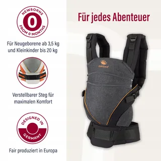 MANDUCA Multifunctionele Ergonomische Draagzak Baby 35kg-20kg — miniatuur 3