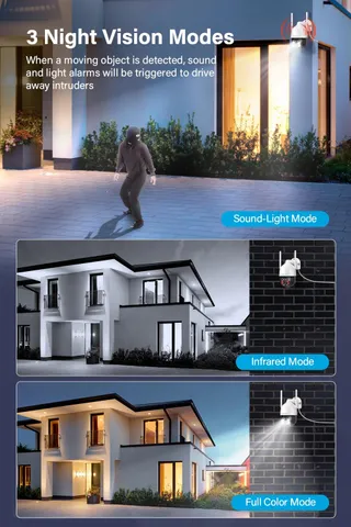 JENNOV Buitencamera 5MP WiFi Nachtzicht Bewegingsdetectie NVR — miniatuur 3